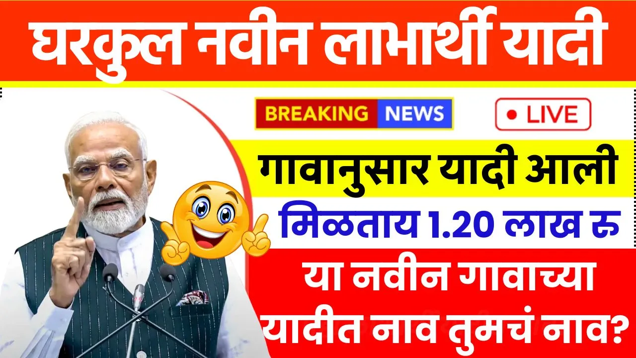 घरकुलासाठी 1.20 लाख रु मिळताय नवीन गावानुसार लाभार्थी यादी आली! Gharkul Yojana Beneficiary